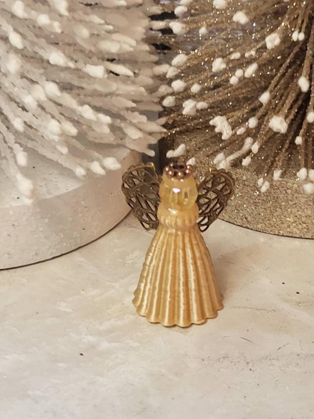 Miniature Angel Tree Topper Approximately 1 1/4 H for Westrim Beaded