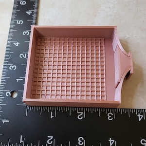 The Lattice Midi - Tall, Gridded Diamond Art Painting Drill tray & Label stopper - 3" x 2 3/4" x 3/4" Rose Gold (#68)