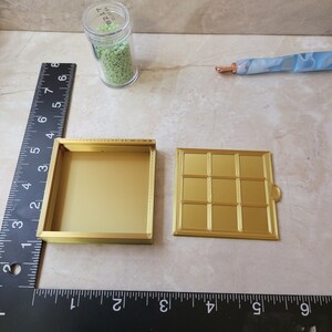 The BELLA Mini Diamond Painting No Line Drill tray w/ sliding lid, diamond art painting 2 1/2" x 2 1/2" x 1/2" Autumn Rainbow(#71)