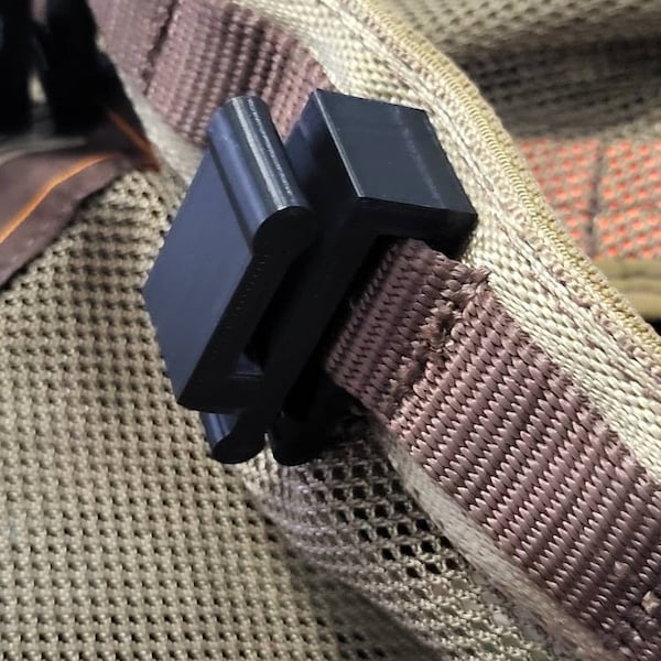 Molle Climbing Stick accessory Hook /Hanger -  short - For Saddle Hunting- BLACK - for Sticks, Gear, etc...