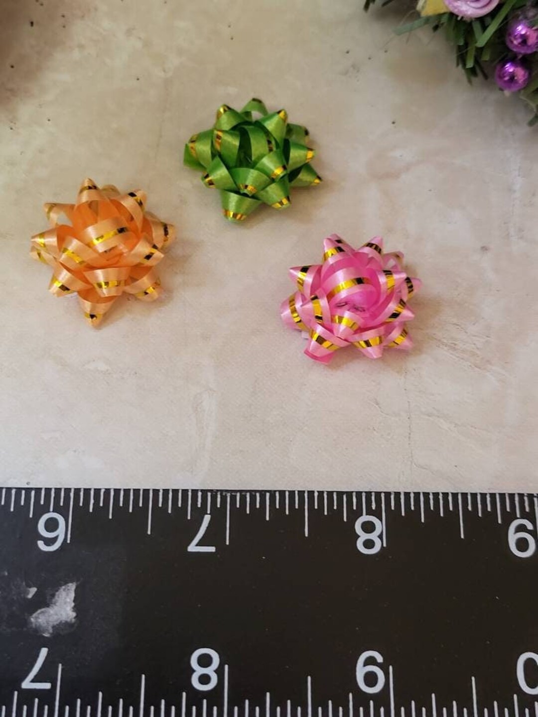 Miniature Gift Bows Set of 3 Multicolor, for Dollhouse, Fairy Garden ...
