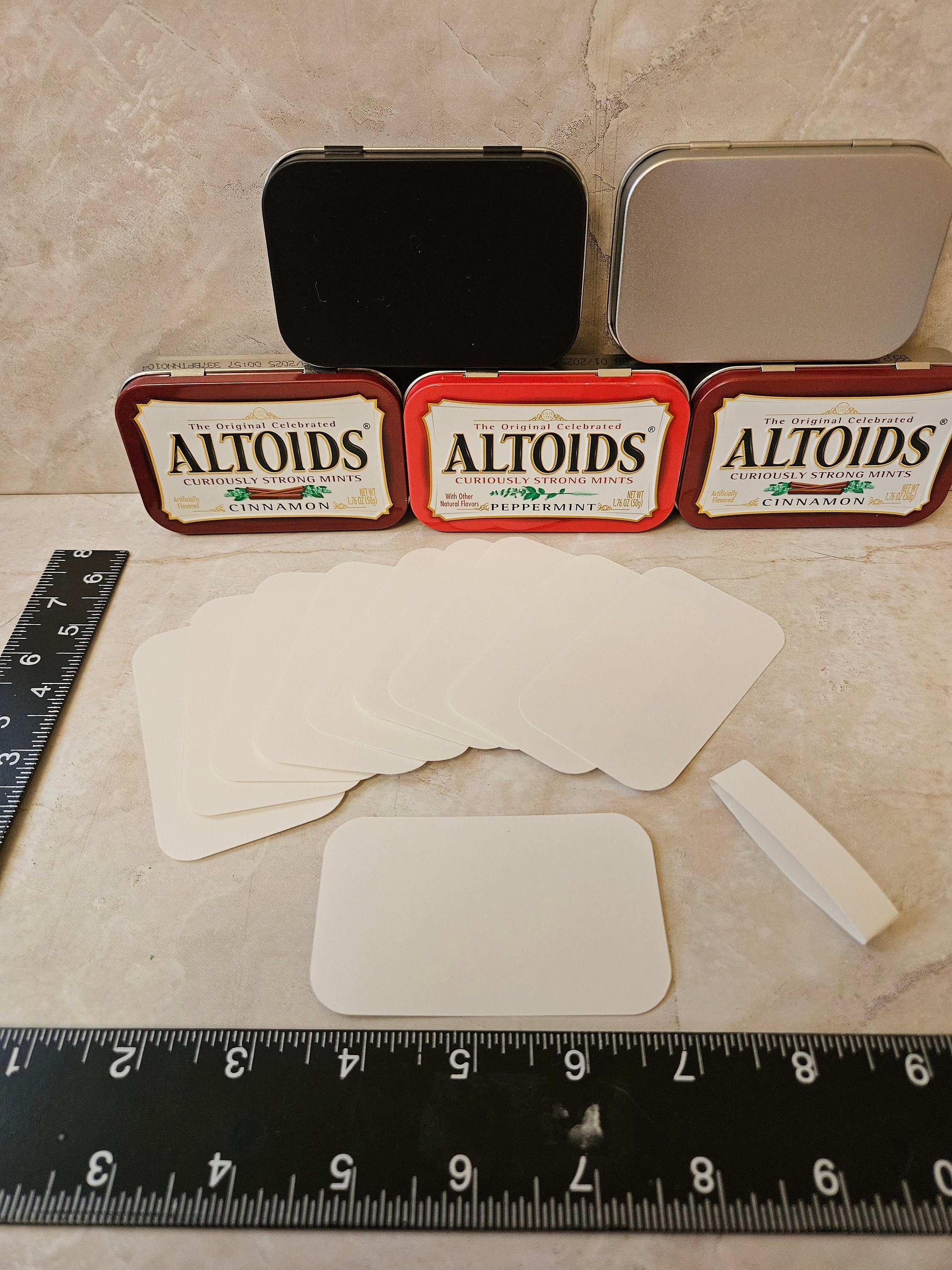 Mini Altoid Tin Labels Business Marketing Personalized Stickers Promotional  48 CT Printed Labels 