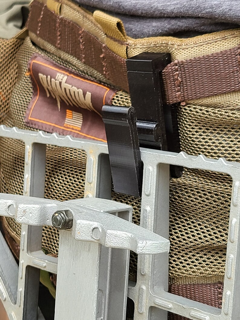 Molle Platform Belt Hook Hanger for Tethyrd Predator/XL -Trophyline EDP Platform - Saddle Hunting- (Also Web Belt) BLACK- Check for others image 9