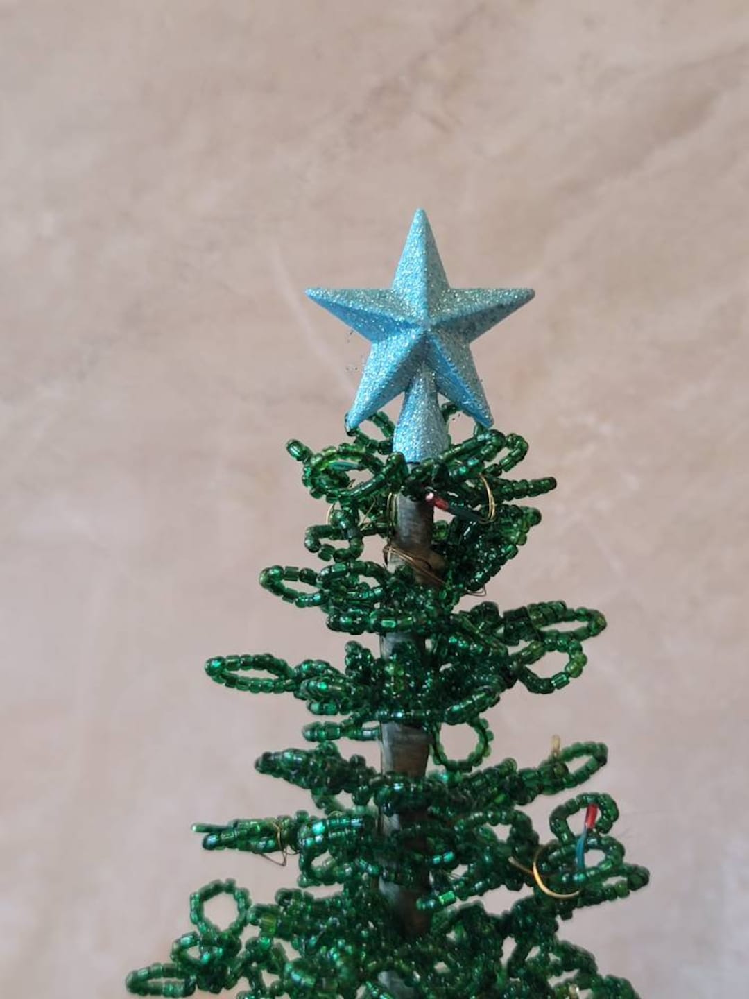Miniature Tree Topper for Westrim, Beaded, Miniature Christmas ...