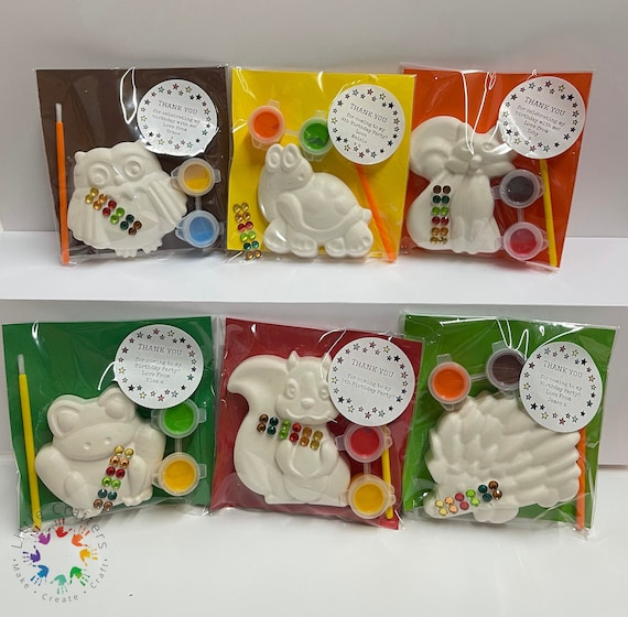 Party Bags Favours Woodland Animals Mini Magnet Craft Kit Gift Personalised Birthday Party Bag Fillers Painting Set Party Packs