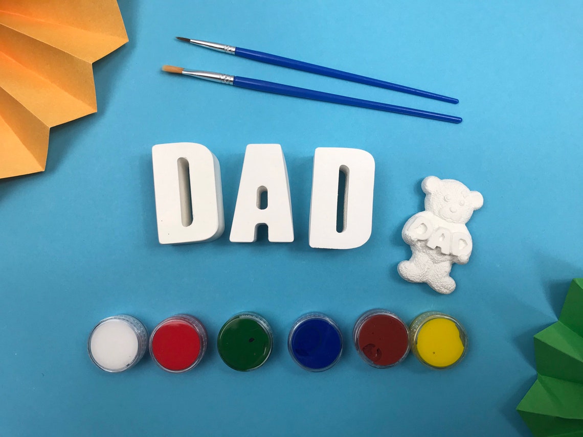 Paint your own DAD Fathers Day Gift Craft Pack & DAD BEAR Etsy