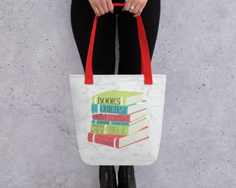 C.W. Elliot Quote Book Bag - Literary Canvas Tote - Eco-Friendly Library Bag - Gift for Bookworms and Readers