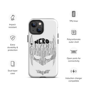 Dark Knight iPhone Case Tough Protective Cover Superhero-Inspired Design Unique Gift for Comic Fans image 9