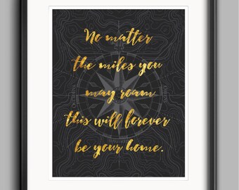 Home Family Printable in Gold