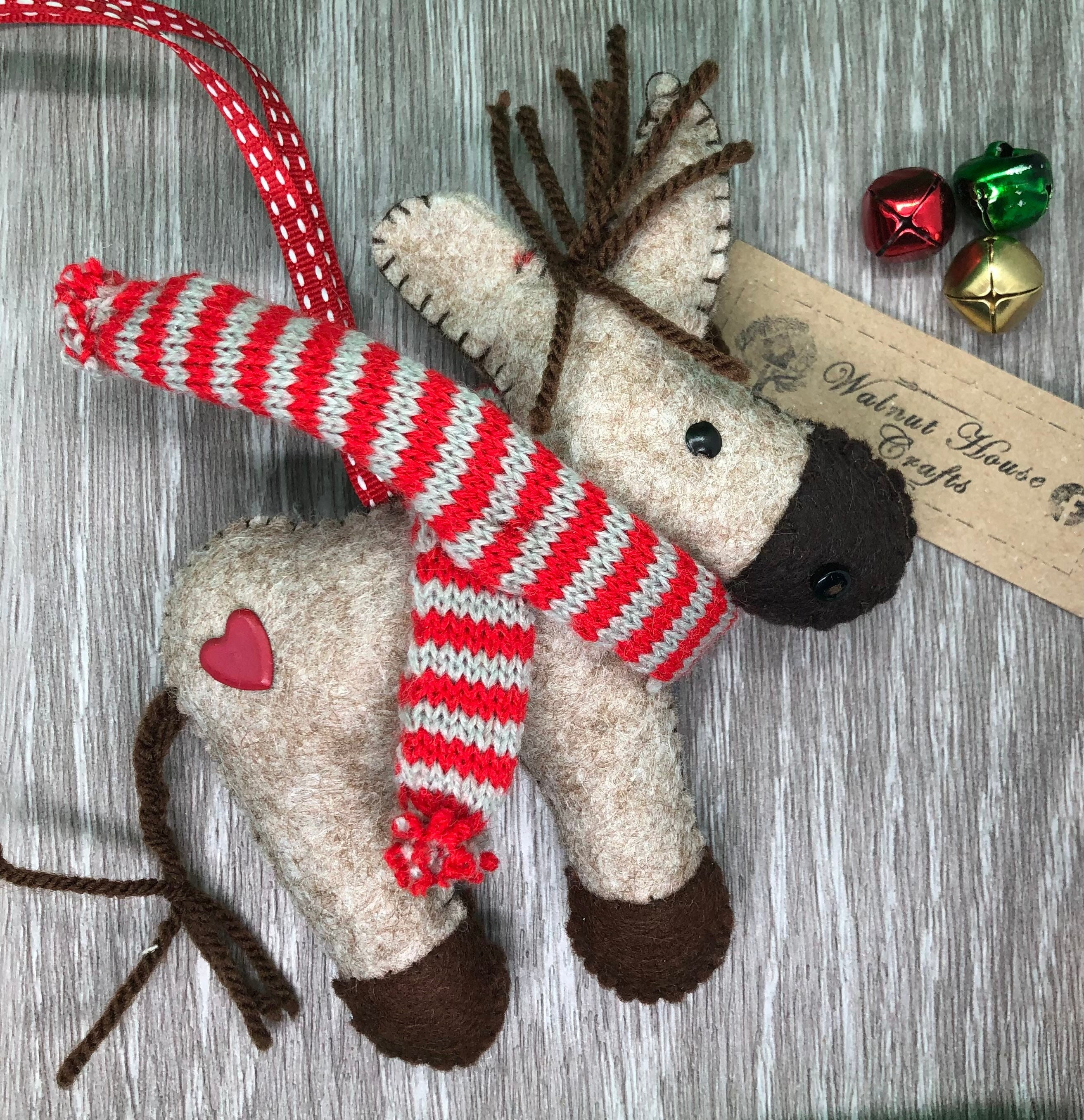 Lovely Traditional Christmas Hanging Donkey Decoration With a Twist