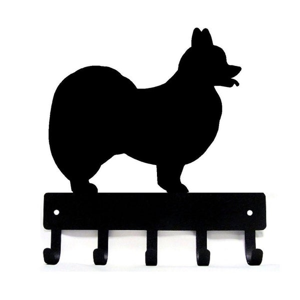 Papillon (lg) Dog Leash Hanger/ Key Rack/ Hooks -Large 9 inch wide - Made in USA