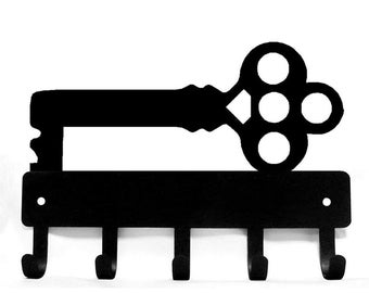 Skeleton Key Rack Vintage Wall Organizer Antique Decor Holder American Made  -9 inch wide