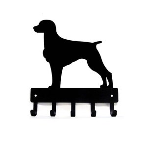 Brittany Spaniel (Lg) Dog Key Rack Hanger/ Leash hooks - Metal - 9 inches wide