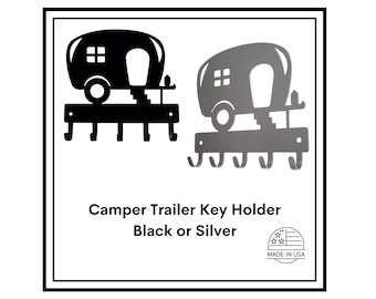 Camper Trailer Key Holder: Steel RV Leash Hanger, Made in USA, 9-Inch Wide