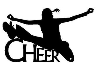 Cheer Kick Metal Wall Art - Made in The USA 12 x 7 inches