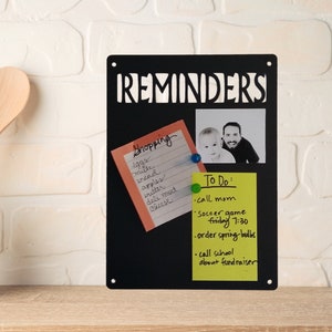 Metal REMINDERS Memo Board - 8x11 inch - Made in USA