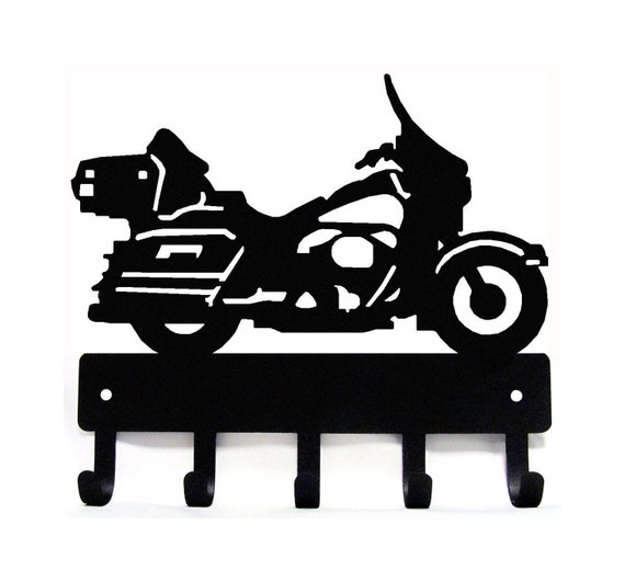 Motorcycle Key Rack – Made In USA Wall Mount Key Holder With 5 Hooks, 9 Inch Wide
