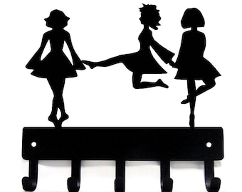 Irish Dancer Key Rack: Metal Storage Hanger, American Made, 6-Inch Wide