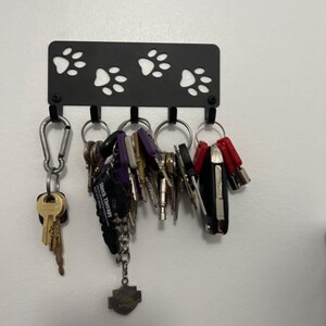 Walking Dog Paws Key Rack Hanger/ Leash Hooks Metal Made - Etsy