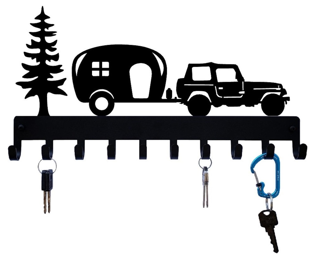 Caravan Key Rack Off-road Camper Key Rack: USA Made Steel Hanger With 10 Hooks - Etsy