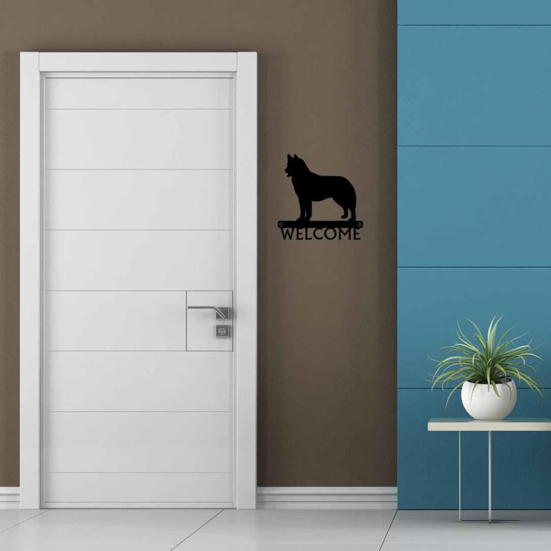 The Metal Peddler Husky Dog Welcome Sign - Thumbnail 2