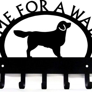 Time for a Walk - Golden Retriever Leash & Key Hanger - Made in the USA