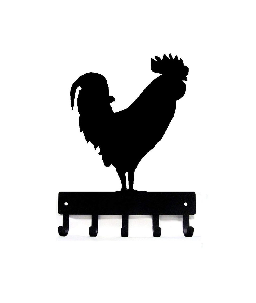 Roaster Key Rack Rooster Key Rack: Farmhouse Metal Leash Hanger, 6-inch Wide - Etsy