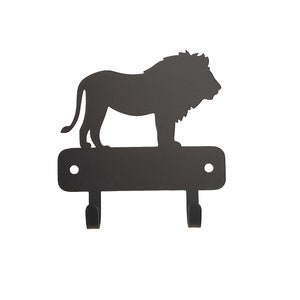 Mini Lion Key Rack Hanger/ Leash hooks - Metal - 3.5 inches wide- Made in the USA