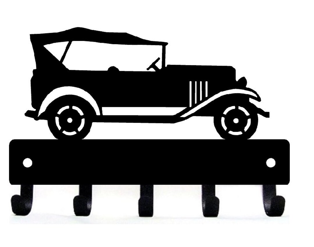 Classic Car #16 (small) Key Rack With 5 Hooks - 6 Inch Wide - Made in ...