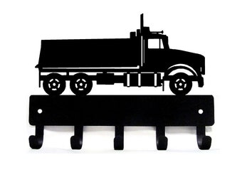 Dump Truck  (Small) Key Rack/ Hooks - 6 inch wide - Made in the USA