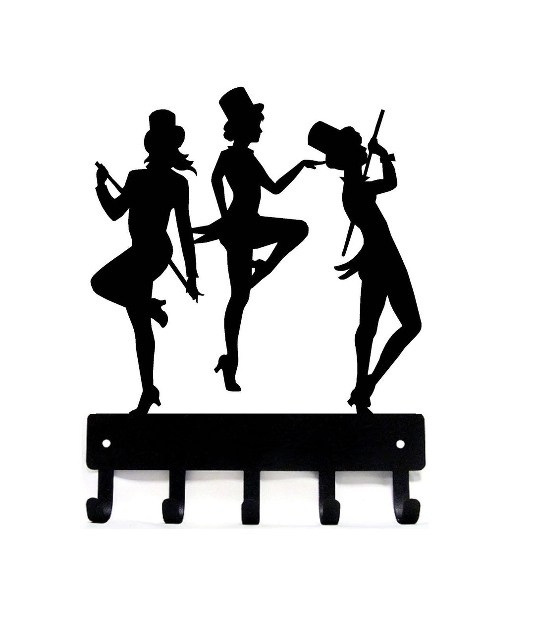 Dance Key Rack Tap Dancer Trio (sm) Key Rack Hanger - Storage Hooks - Metal - 6 Inches ...