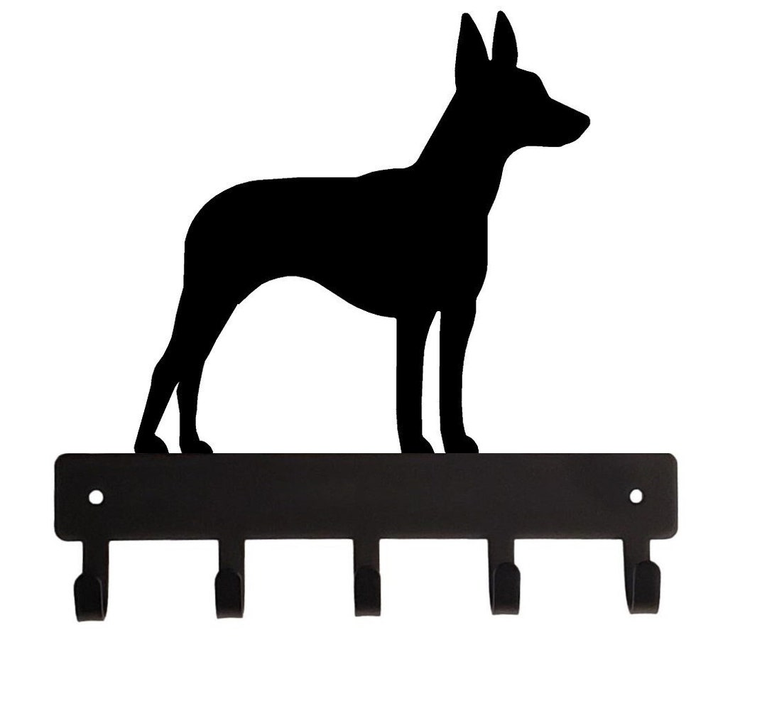 Rat Terrier Dog Key Rack With 5 Hooks - 6 Inch Wide | Made in the USA ...