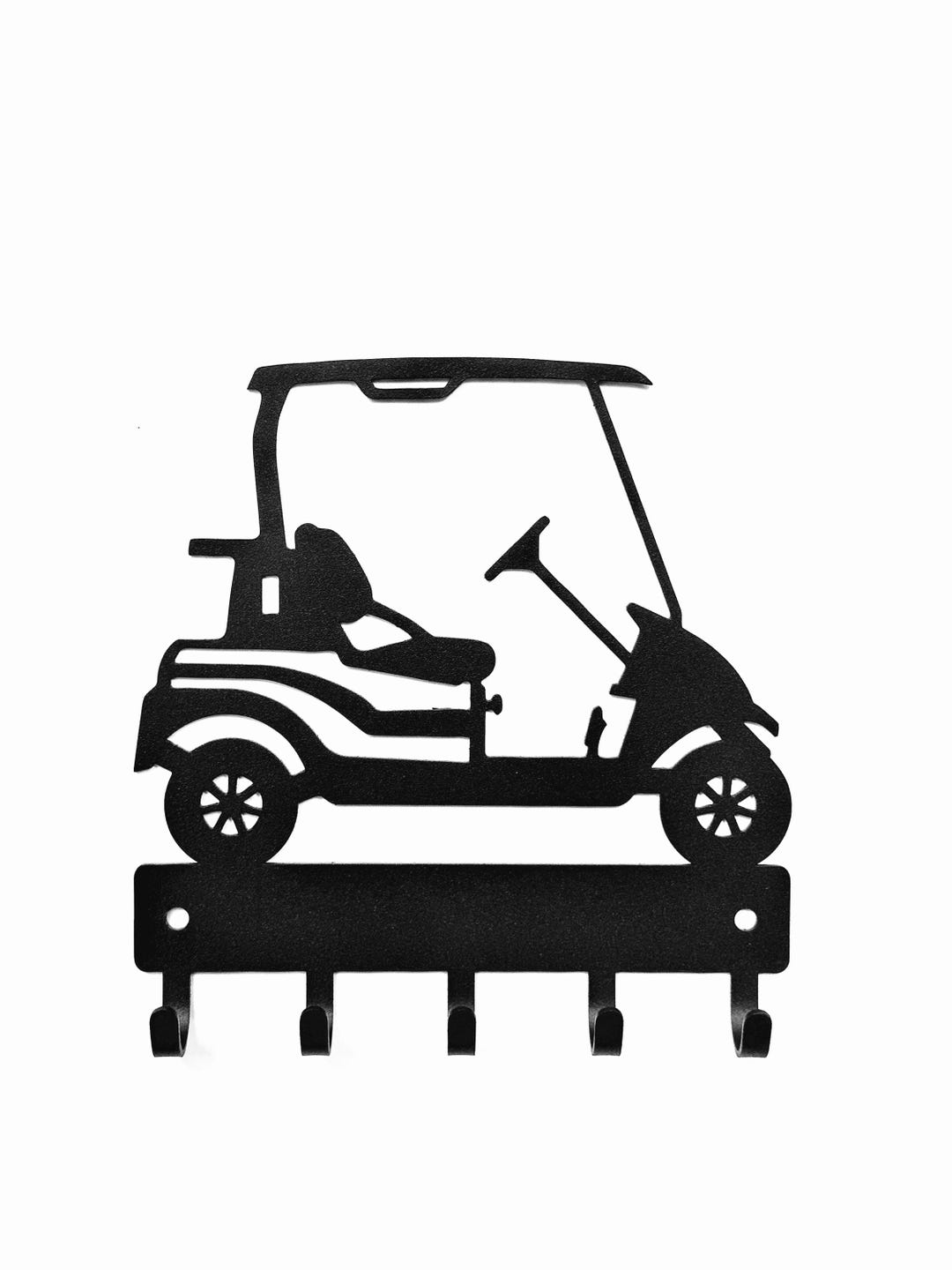 Golf Cart Key Rack – 6-inch Metal Hanger With 5 Hooks, Made in USA