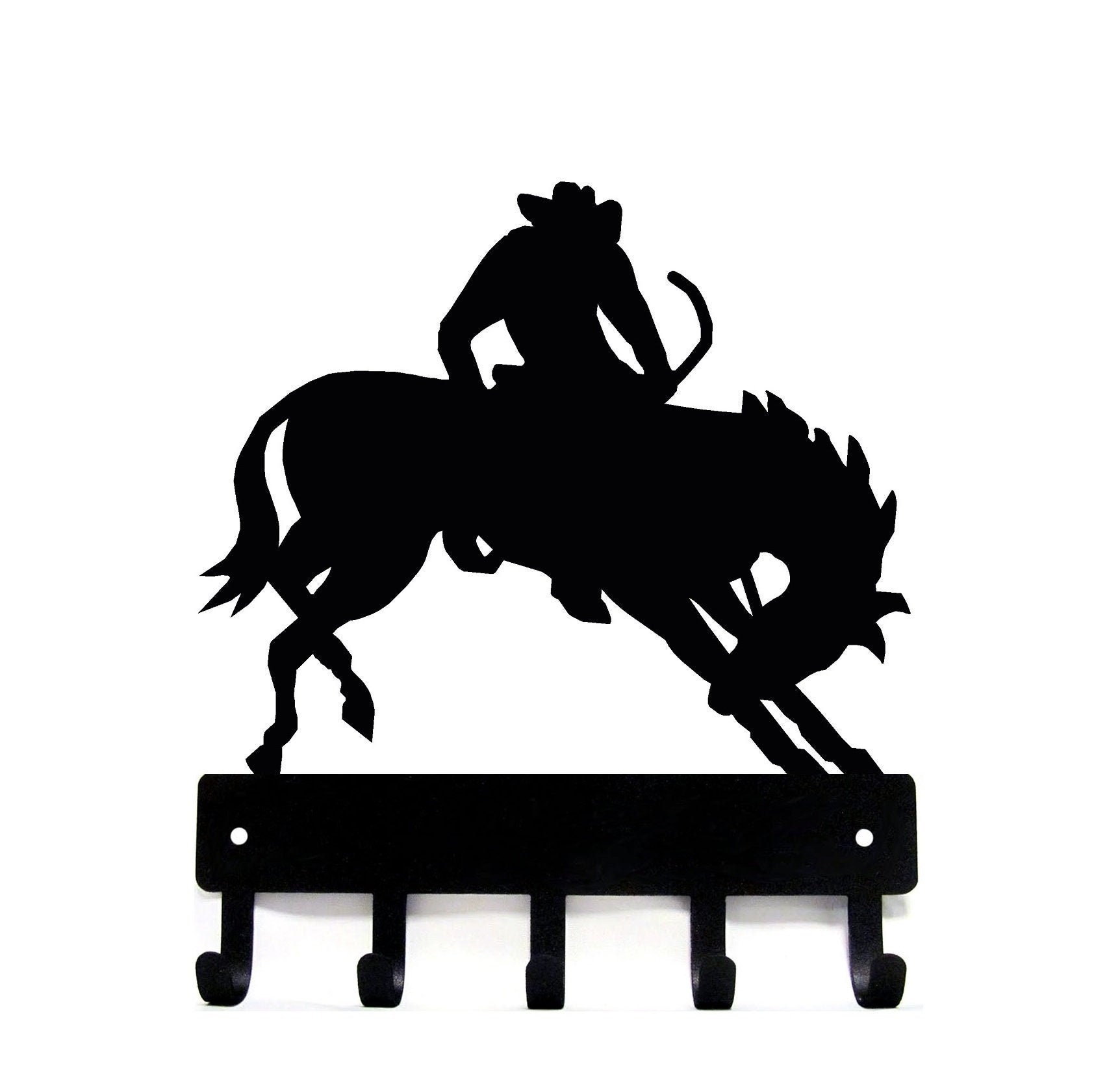 Rodeo Racks Bucking Bronco (SM) Western Rodeo Key Rack/ Hooks / Leash Hanger -6 ...
