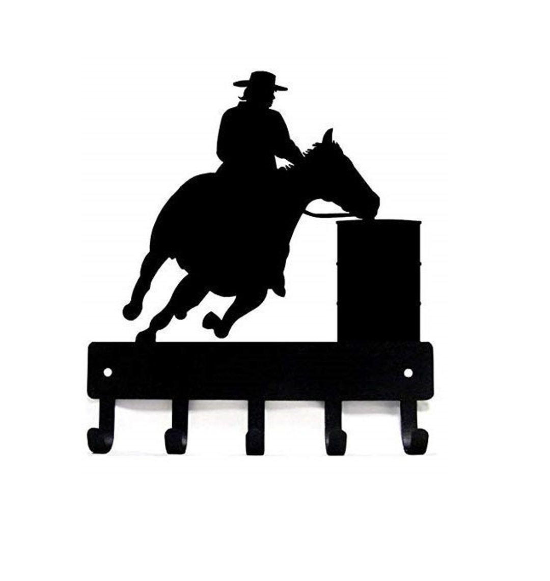 Rodeo Racks Barrel Racer (SM) Western Rodeo Key Rack/ Hooks / Leash Hanger -6 Inch ...