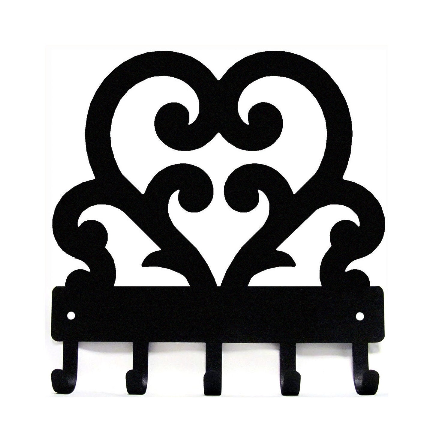 Scroll S09 Heart (sm) Decorative Elegant Key Rack /leash