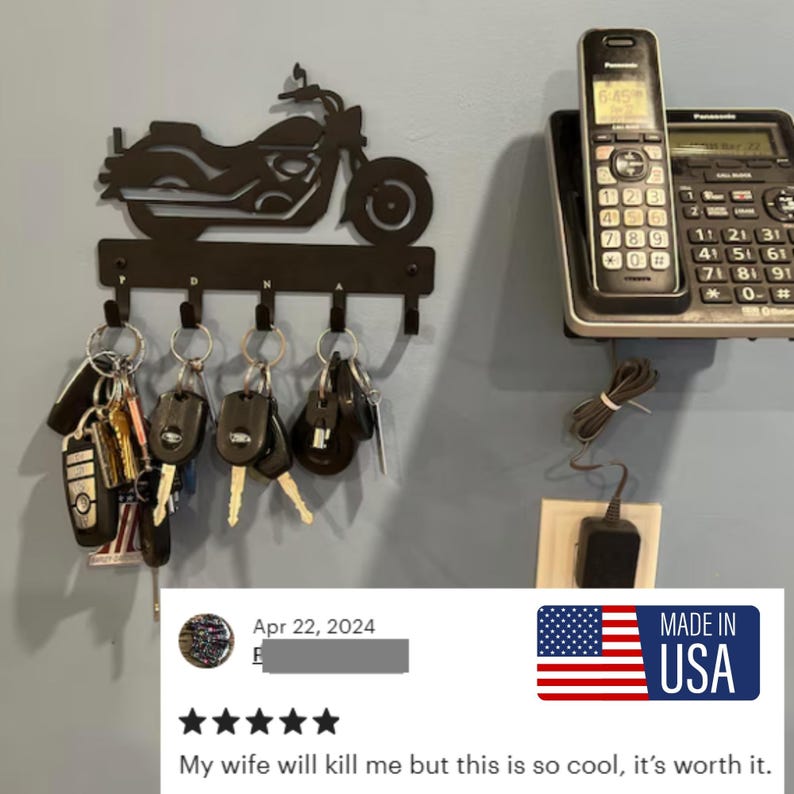 Cruiser Motorcycle 12 (lg) Key Holder