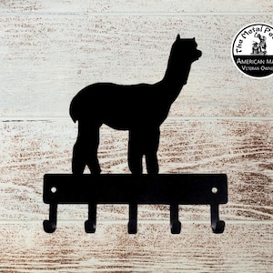 Alpaca Key Rack/ Hooks -Small 6 inch wide - Made in the USA