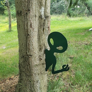 Alien Yard & Garden Stake - Metal Art - Made in the USA