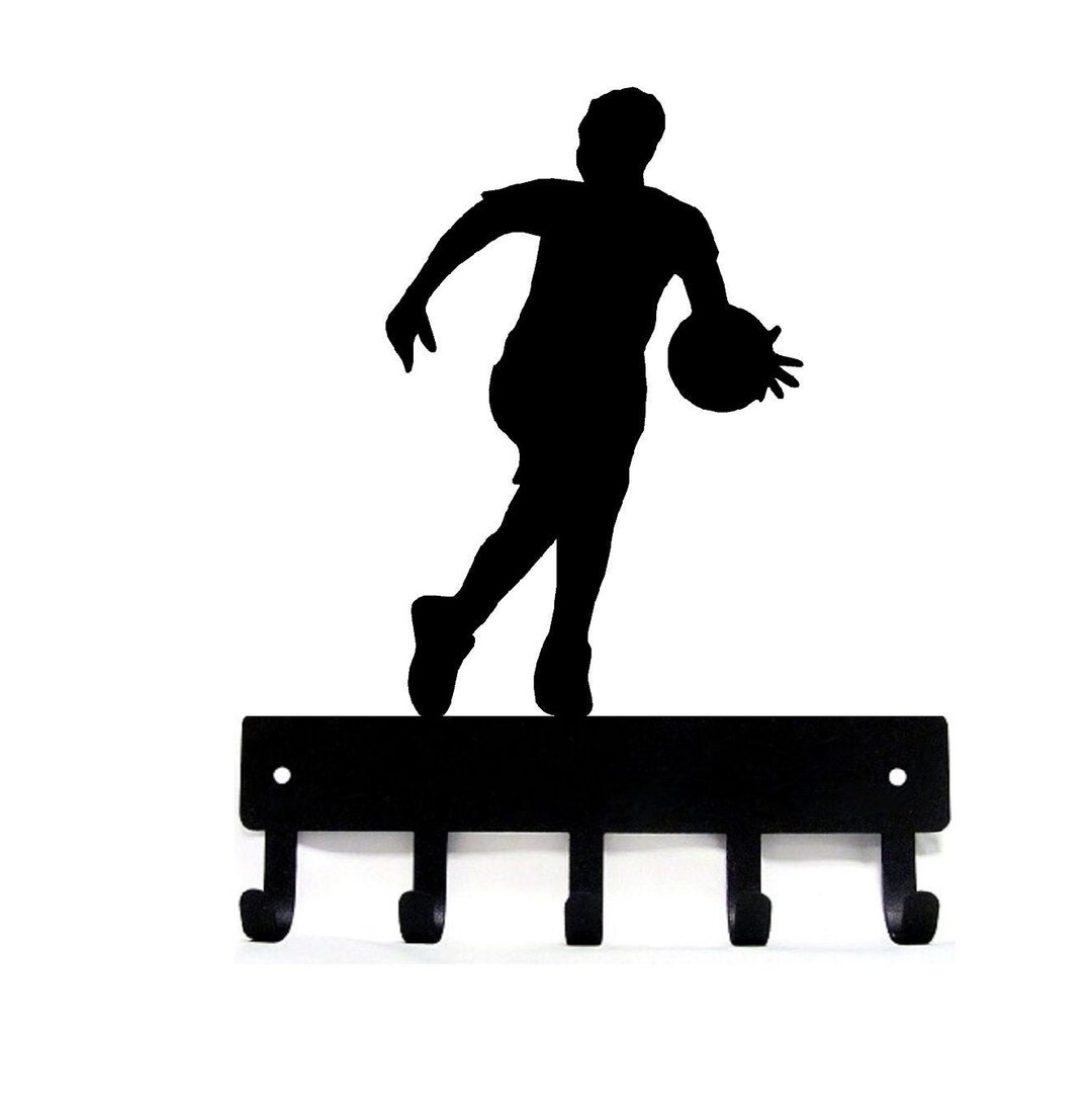 Basketball Player (sm) Key Rack Hanger - Storage Hooks - Metal - 6 ...