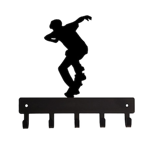 Skater M (Lg) Key Rack with 5 Hooks - 9 inch wide | Made in the USA