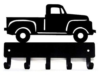 1948 Pickup Truck (Small) Key Rack/ Hooks - 6 inch wide - Made in the USA