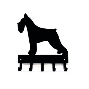 Miniature Schnauzer Leash Hanger: 6-inch Dog Key Rack, Made in USA