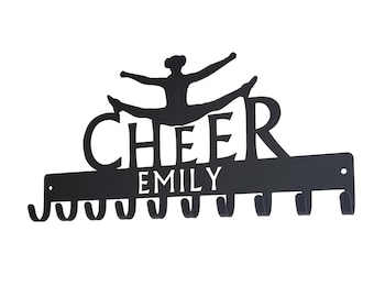 Cheerleader Medal Hanger - Name Optional - Made in the USA