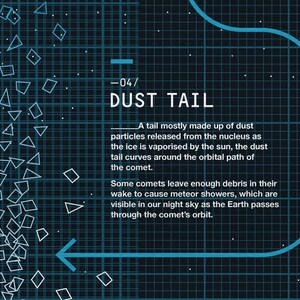 Astronomy poster, comet infographic image 2