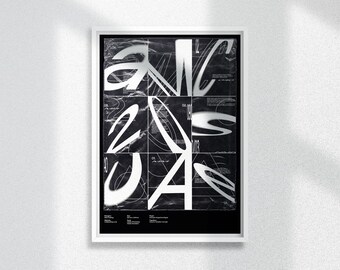 Typography poster warped effects