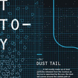 Astronomy poster, comet infographic image 4