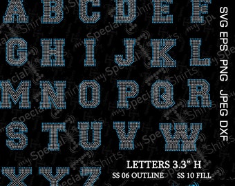 Athletic Jersey Varsity Letters SVG Instant Digital Design Download Block Font two color Design Rhinestone Transfer Cut File