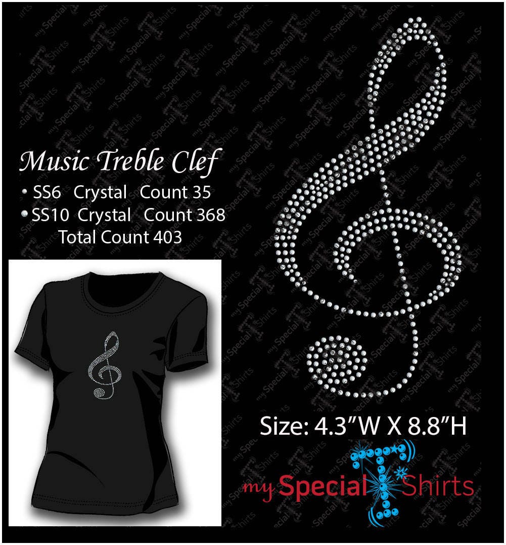 Download Music Treble Clef Svg Instant Download Rhinestone Design Etsy