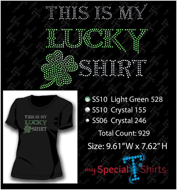 This is my lucky Shirt SVG Rhinestones Instant Download Design, St Patrick Day Digital Download (svg, dxf .eps) Transfer cut file